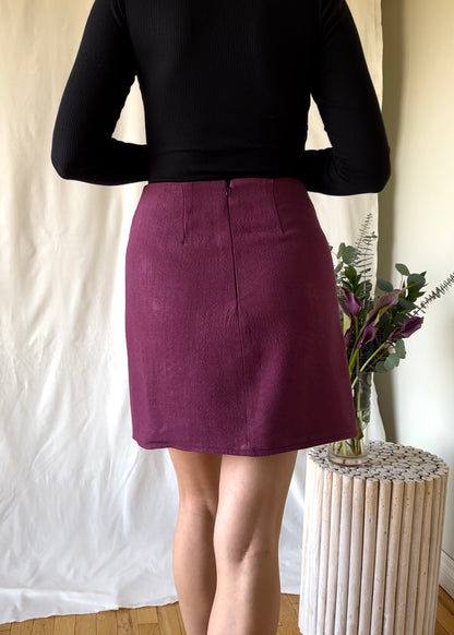 Classic Mini Skirt - Plum